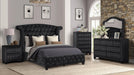 Sophia Bedroom Set – Sophia King 5 Pc Bedroom Set in Black by Galaxy Home Furnishings