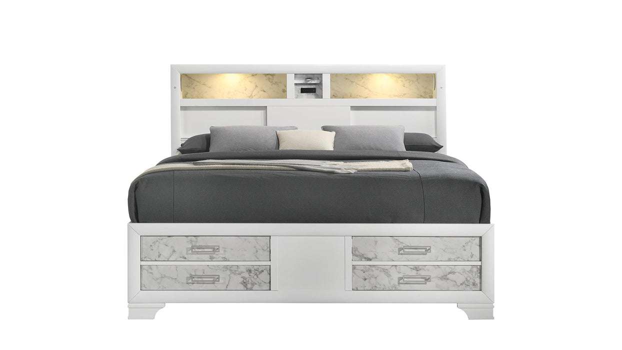 Soul Bed – Soul Queen Bed White by Galaxy Home Furnishings