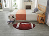 Sports Theme Shaped Printed Low Pile Area Rug (3-ft x 4-ft)