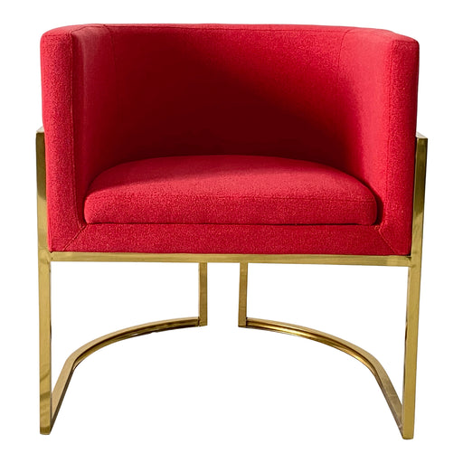 Timeless Red and Gold Sofa Chair
