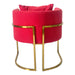 Timeless Red and Gold Sofa Chair
