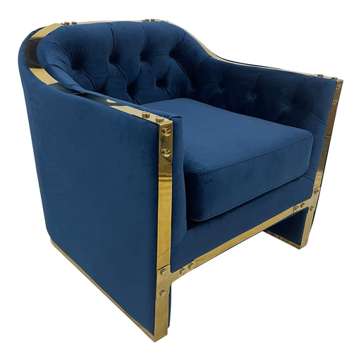 Timeless Navy and Gold Sofa Chair
