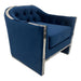 Timeless Navy and Silver Sofa Chair