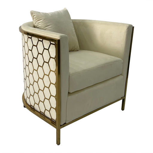 Timeless Beige and Gold Sofa Chair