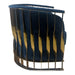 Timeless Navy Blue and Gold Sofa Chair