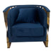 Timeless Navy Blue and Gold Sofa Chair