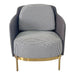 Timeless Gray and Gold Sofa Chair