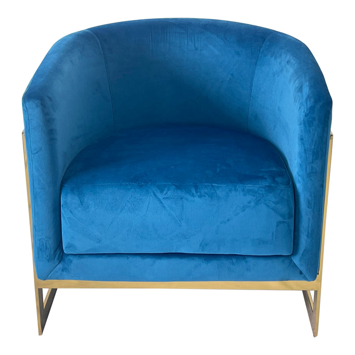Timeless Blue and Gold Sofa Chair