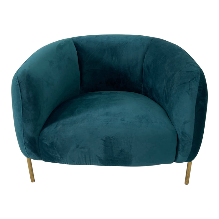 Timeless Dark Slate Gray and Gold Sofa Chair