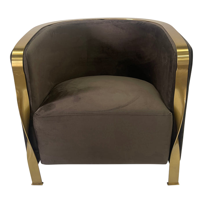 Timeless Brown and Gold Sofa Chair