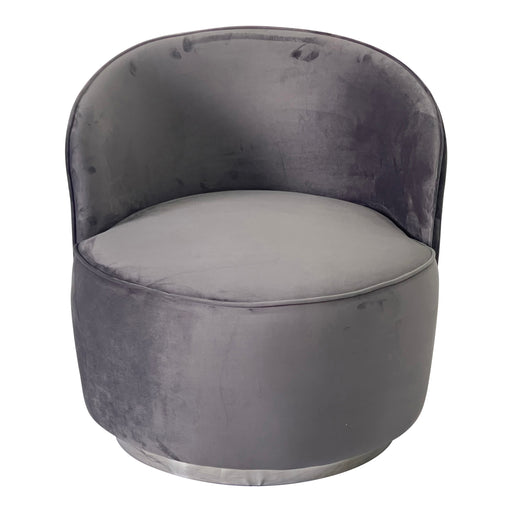 Timeless Smokey Gray and Silver Sofa Chair