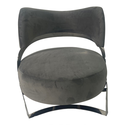 Timeless Ash Gray and Silver Sofa Chair