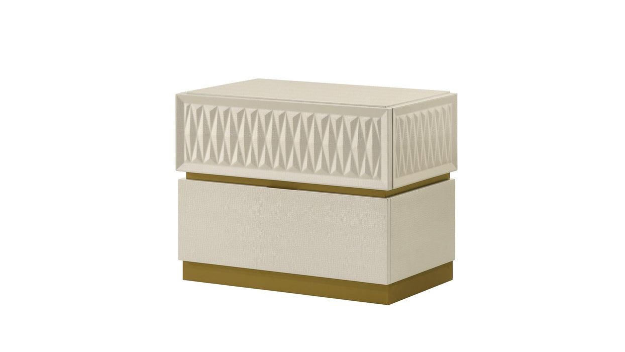 Stanley Nightstand – Stanley Nightstand Champagne by Galaxy Home Furnishings