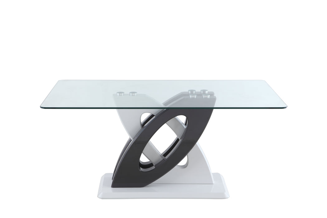 Modern Glass Top Dining Table STELLA-DT