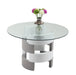 Contemporary Round Glass Top Dining Table SUNNY-DT