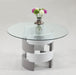 Contemporary Round Glass Top Dining Table SUNNY-DT