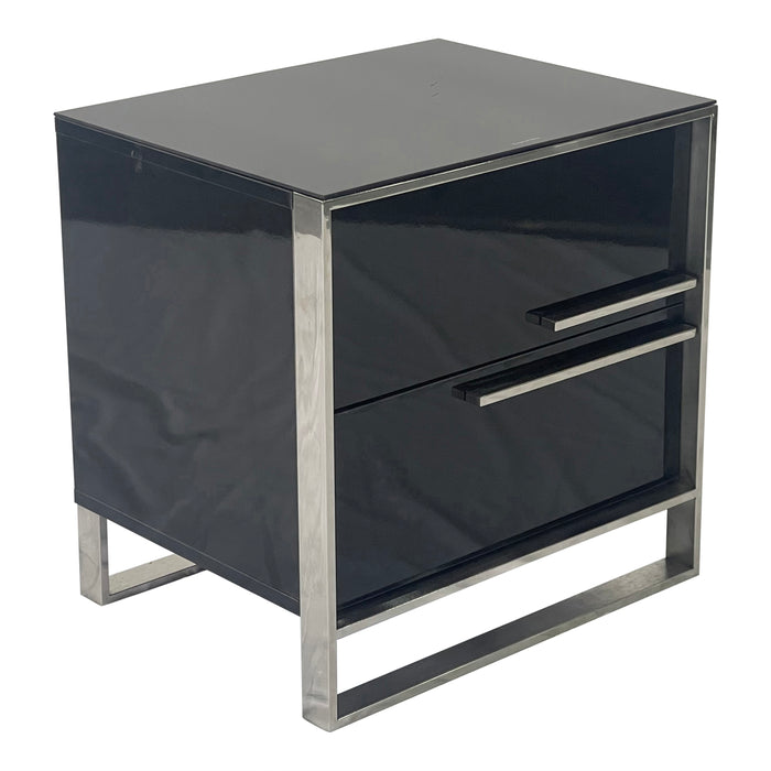 Timeless Black and Silver End Table