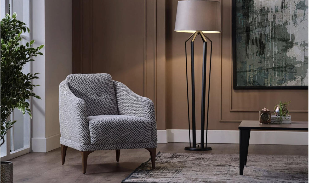 Seul Accent Chair - Lerson Anthracite Gray