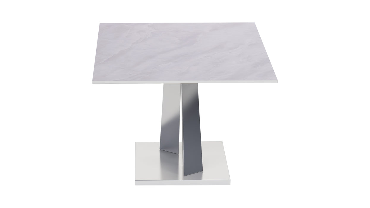 Contemporary Sintered Stone Top Cocktail Table w/ Steel Base JENNIFER-CT