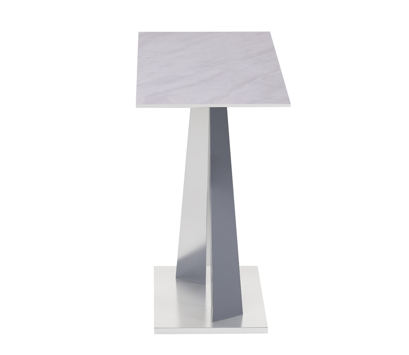 Contemporary Sintered Stone Top Sofa Table w/ Steel Base JENNIFER-ST