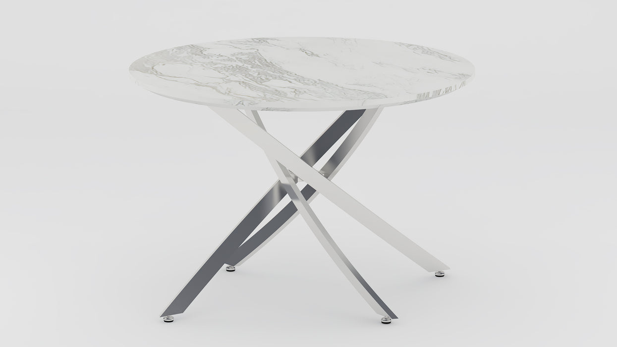 Contemporary Marbleized Melamine Dining Table SANDRA-DT