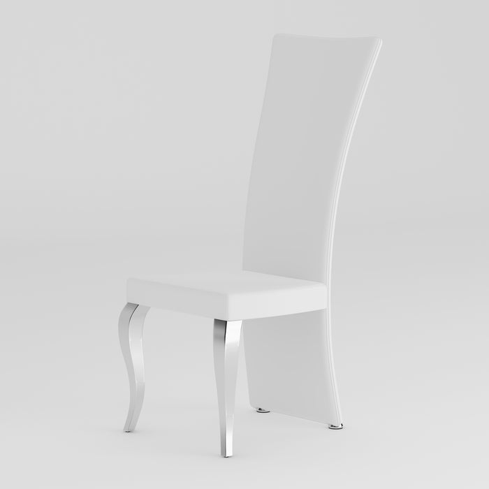 Transitional Rectangular High-Back Side Chair - 2 per box TERESA-SC-RCT-WHT