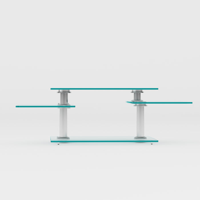 Contemporary Multi-Top Motion Glass Cocktail Table 8052-CT