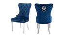 Simba Dining Chair – Simba Stainless Steel Legs Navy - 2 Chairs per BOX by Galaxy Home Furnishings