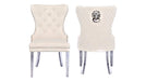 Simba Dining Chair – Simba Stainless Steel Legs Beige - 2 Chairs per BOX by Galaxy Home Furnishings