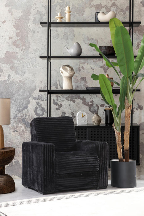 Soft Living Room Set - Black