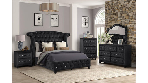 Sophia Bedroom Set – Sophia Full 5 Pc Bedroom Set in Black by Galaxy Home Furnishings