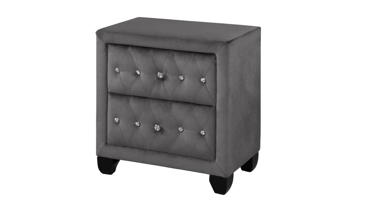 Sophia Nightstand – Sophia Nightstand Gray by Galaxy Home Furnishings