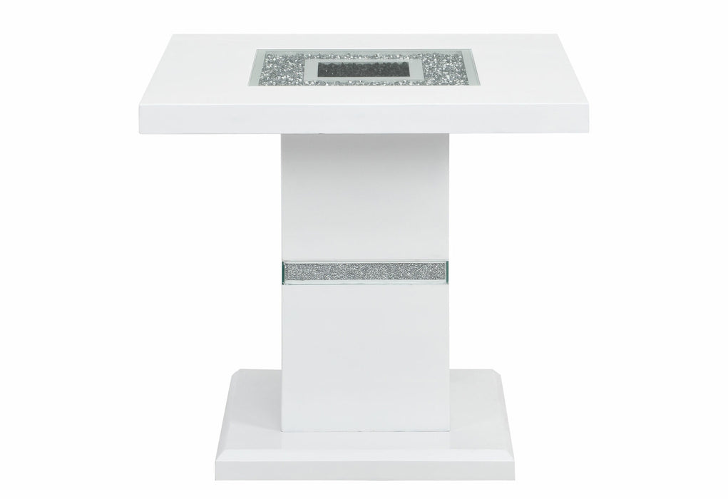 Monaco End Table - White