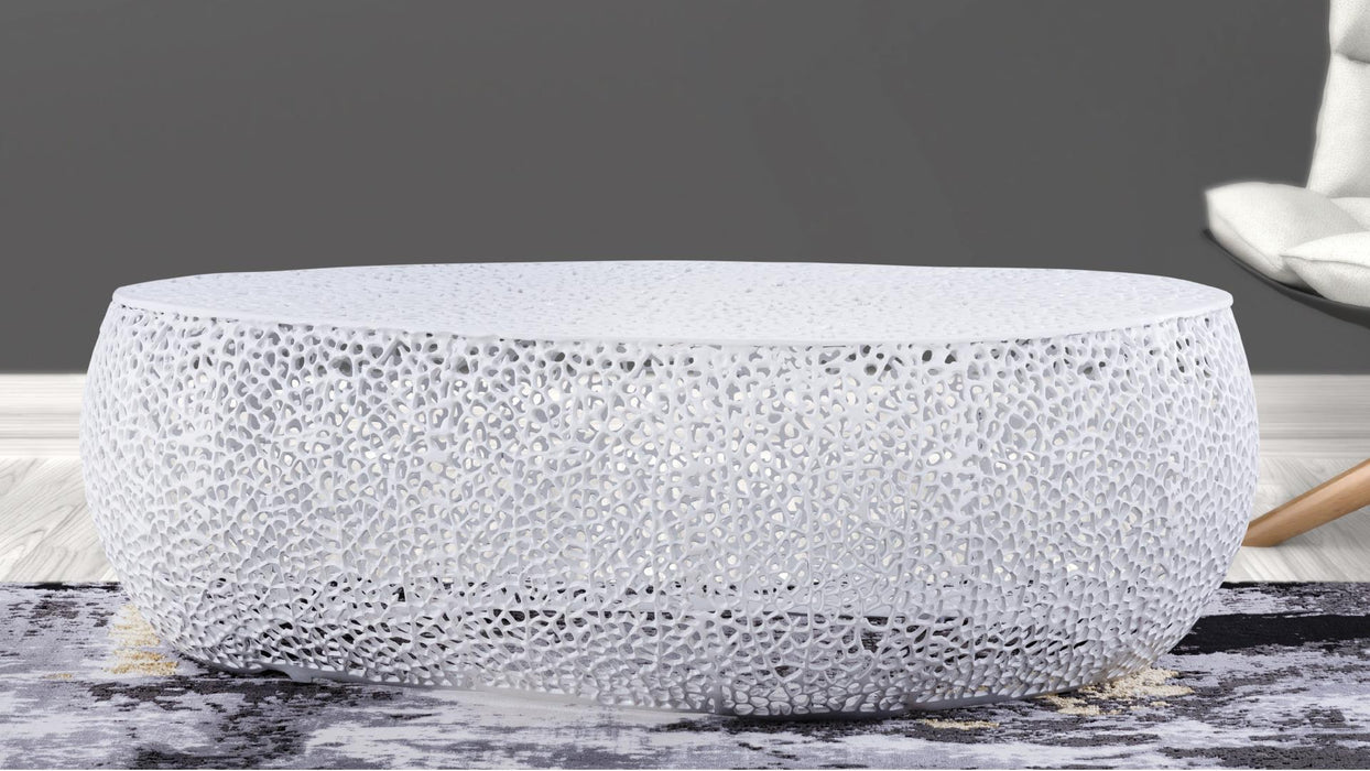 T3601-50 Coffee Table – T3601-50 Oval Coffee Table White by Galaxy Home Furnishings