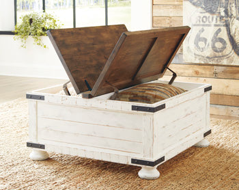 Wystfield End Table - White;Brown/Beige