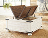 Wystfield End Table - White;Brown/Beige
