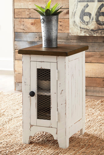 Wystfield End Table - White;Brown/Beige
