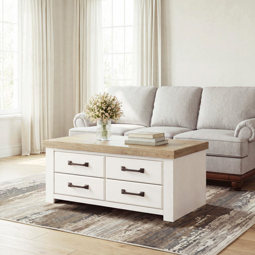Savonport Coffee Table - White/Brown