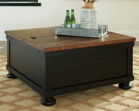 Mesa de centro Valebeck con cubierta elevable