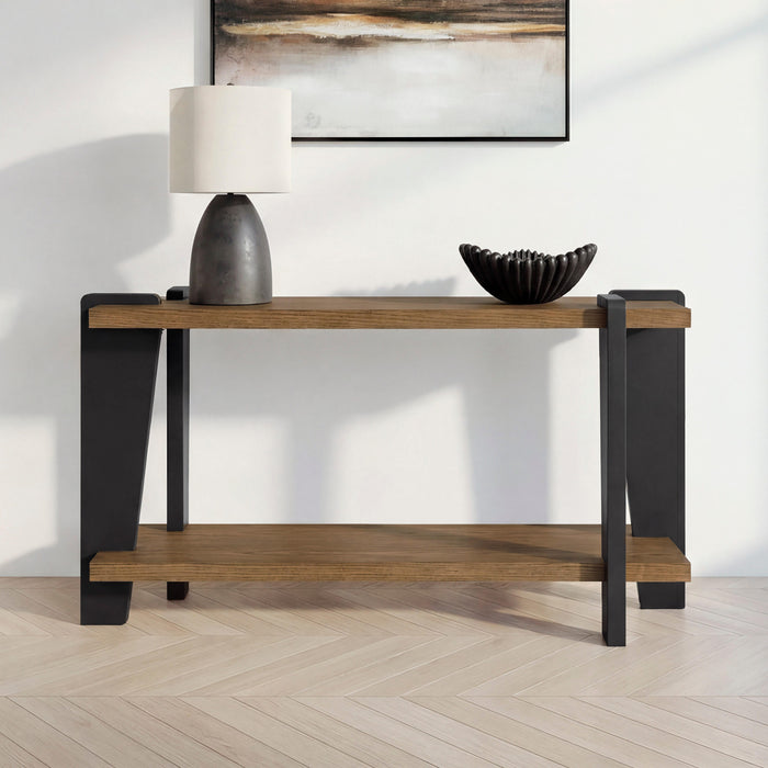 Weathermore Sofa Table - Brown/Black