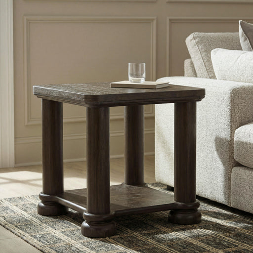 Bannette End Table - Dark Brown