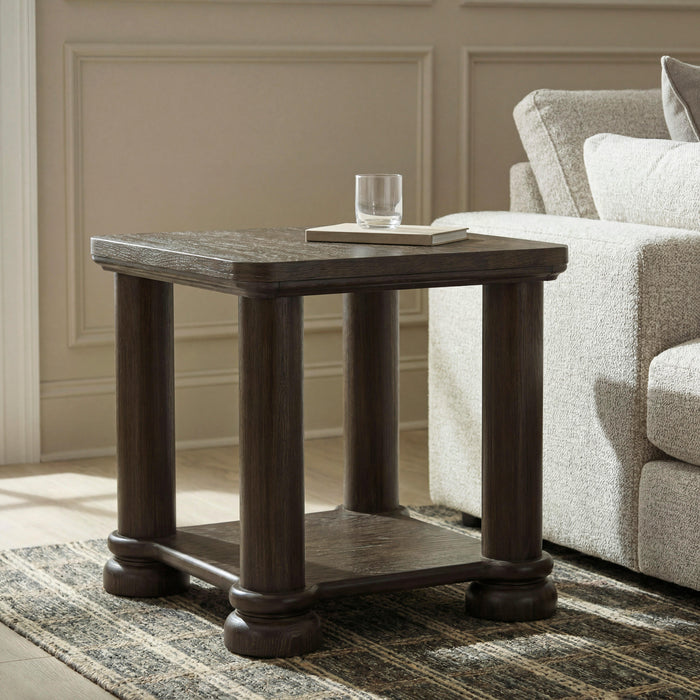 Bannette End Table - Dark Brown