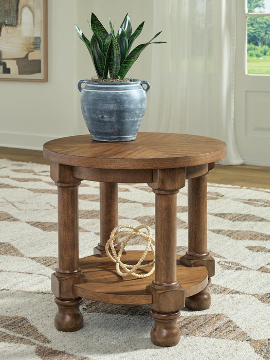 Chadworth End Table - Medium Brown