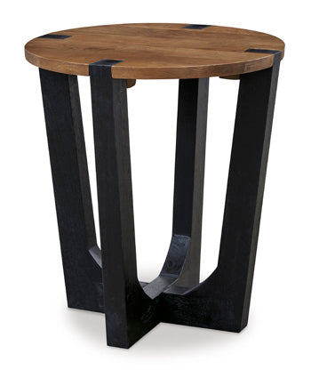 Hanneforth Coffee Table - Black/Gray;Brown/Beige