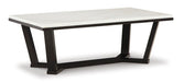 Fostead End Table - White;Brown/Beige