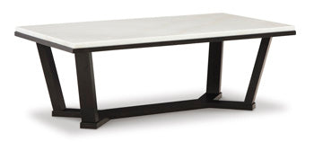 Fostead End Table - White;Brown/Beige