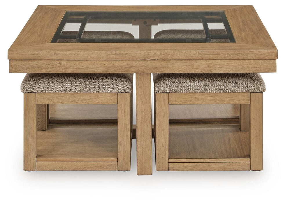 Wittenmyer Coffee Table with 4 Stools (Set of 5) - image 4