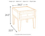 Todoe End Table with USB Ports & Outlets - image 4