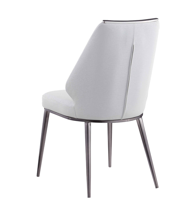 Contemporary Curved Back Side Chair - 2 Per Box TABATHA-SC-GRY