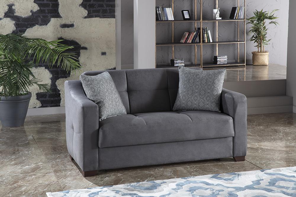 Tahoe Love Seat - Melson Dark Gray